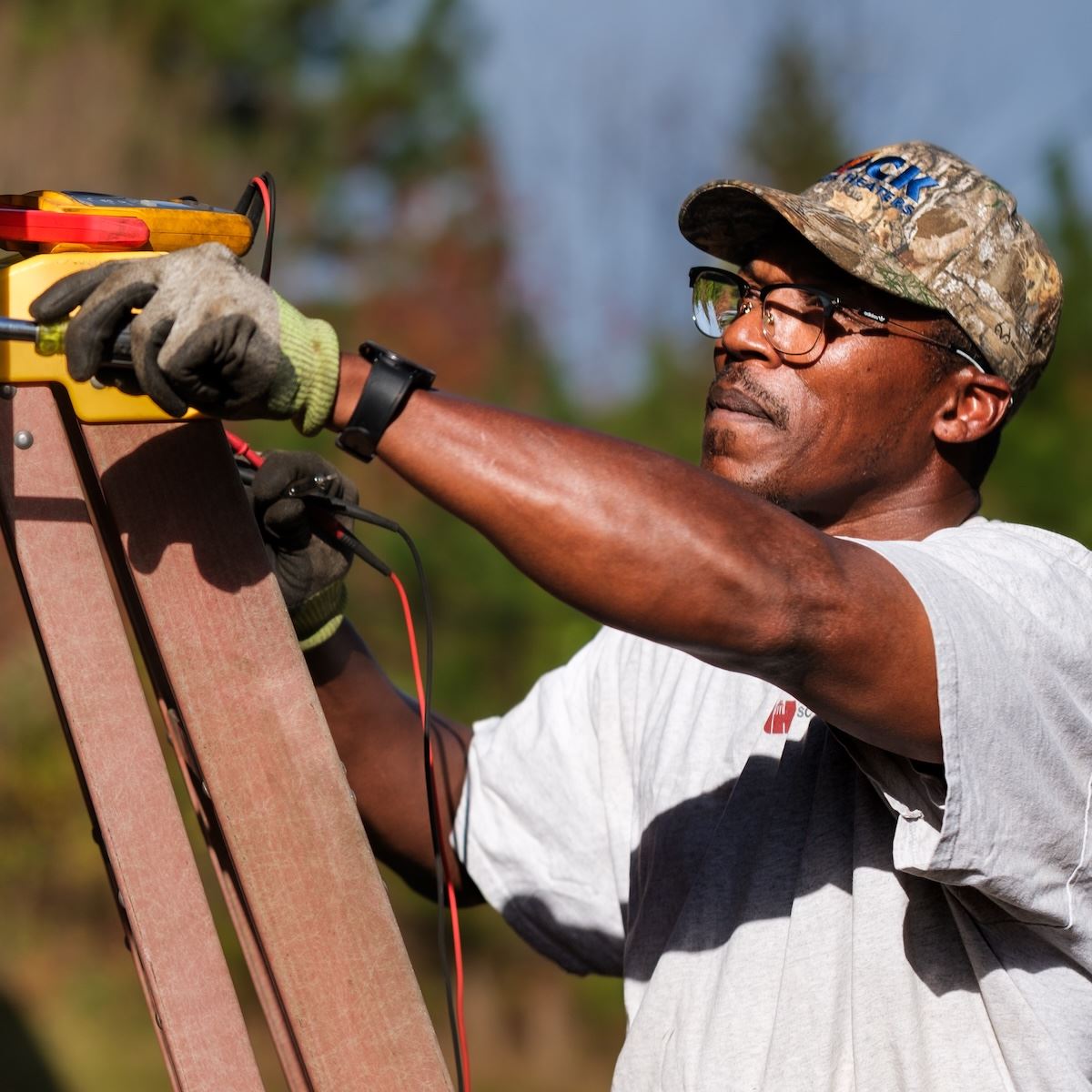  A maintenance department technician at work.